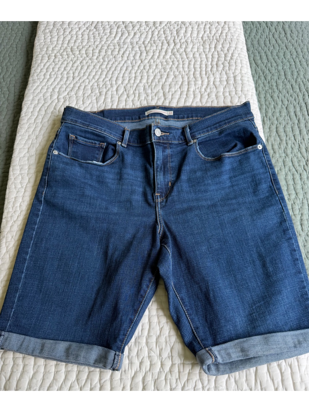 Levi's Dark Blue Denim Bermuda Shorts